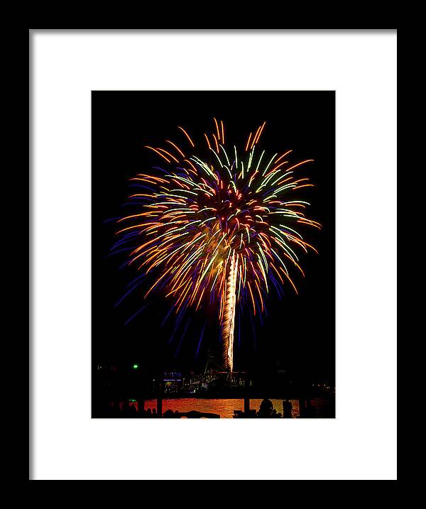 Fireworks Framed Print featuring the photograph Fireworks by Bill Barber