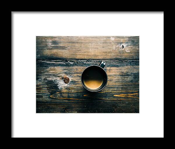 Coffee Framed Print featuring the photograph First Cup of The Day by Britten Adams