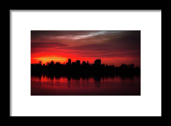 Denver Framed Print featuring the photograph First Light in Denver by Kevin Schwalbe