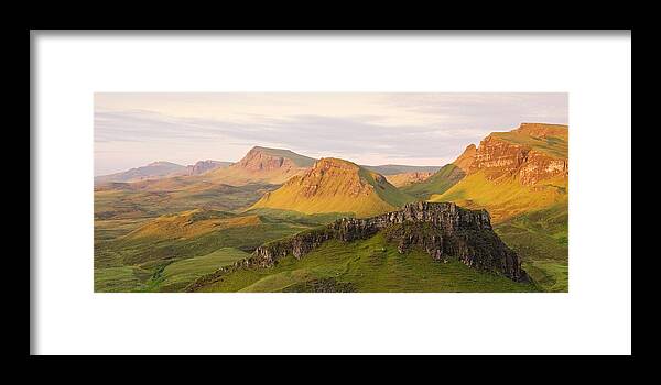 Isle Of Skye Framed Print featuring the photograph First Light Trotternish Panorama by Stephen Taylor