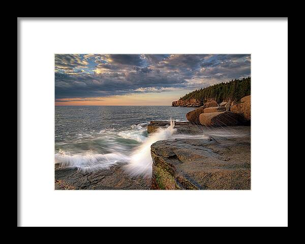 Otter Cliff Framed Print featuring the photograph First Morning of Summer in Acadia by Rick Berk