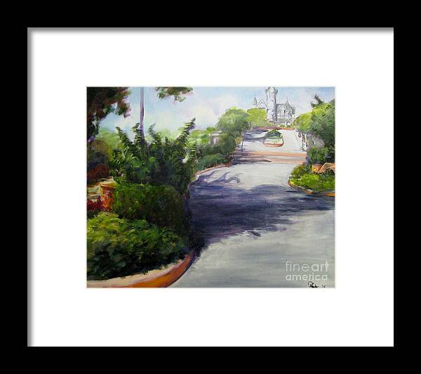 Landscape Framed Print featuring the painting First Street Eureka by Patricia Kanzler