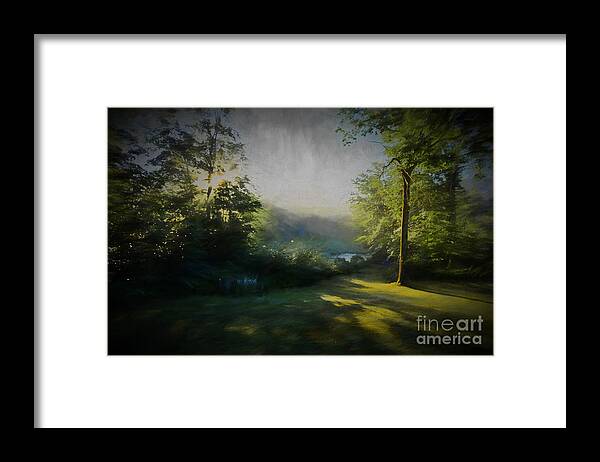 First Sun Framed Print featuring the painting First Sun by Mim White