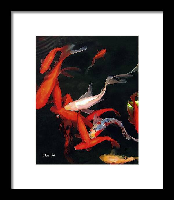 Dale Ford Framed Print featuring the digital art Fish Ballet by Dale  Ford