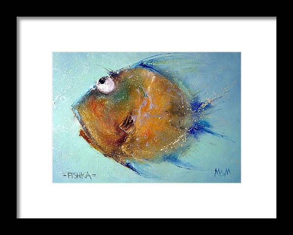 Russian Artists New Wave Framed Print featuring the painting Fish-Ka 1 by Igor Medvedev