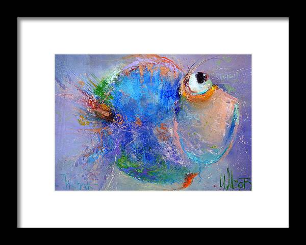 Russian Artists New Wave Framed Print featuring the painting Fish-Ka 2 by Igor Medvedev