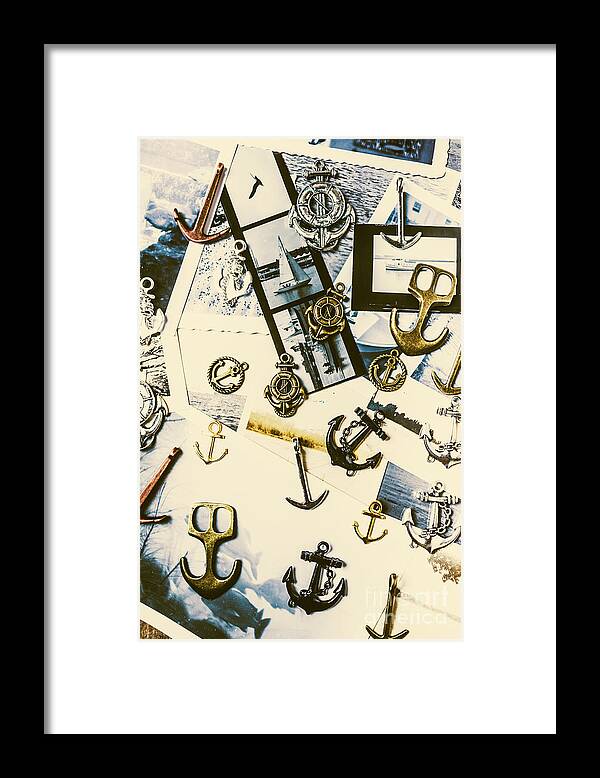 Anchor Framed Print featuring the photograph Fishermans iconography by Jorgo Photography