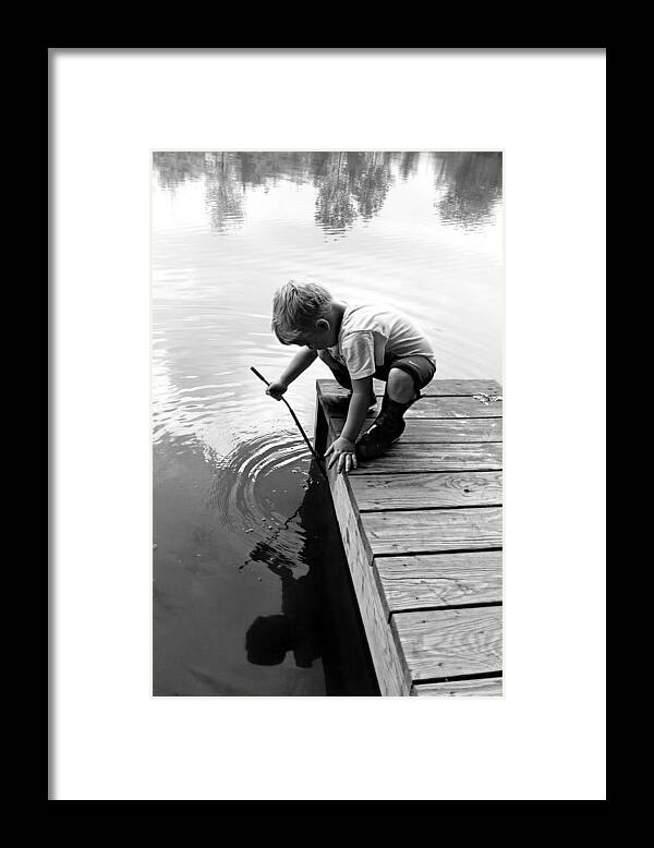 Fishin' Framed Print featuring the photograph Fishin' by Dark Whimsy