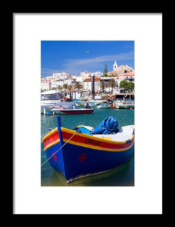 Portugal Framed Print featuring the photograph Fishing Boat at Lagos by John McKinlay