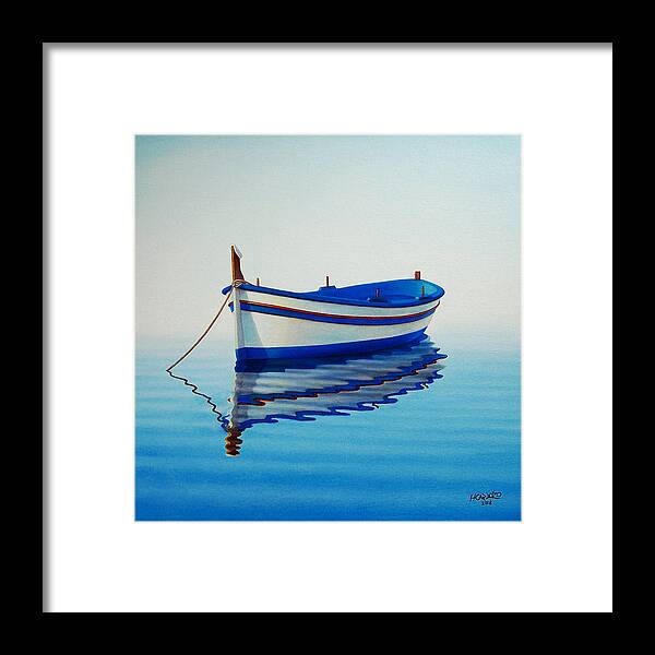 Fishing Framed Print featuring the painting Fishing Boat II by Horacio Cardozo