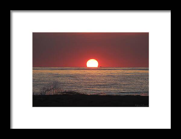 Sun Framed Print featuring the photograph Fishing Boat Sunrise by Robert Banach