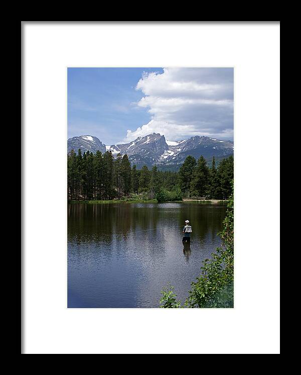 Fishing Framed Print featuring the photograph Fishing in Colorado by Heather Coen