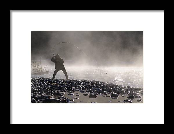 British Columbia Framed Print featuring the photograph Fishing the Cowichan by Kevin Oke