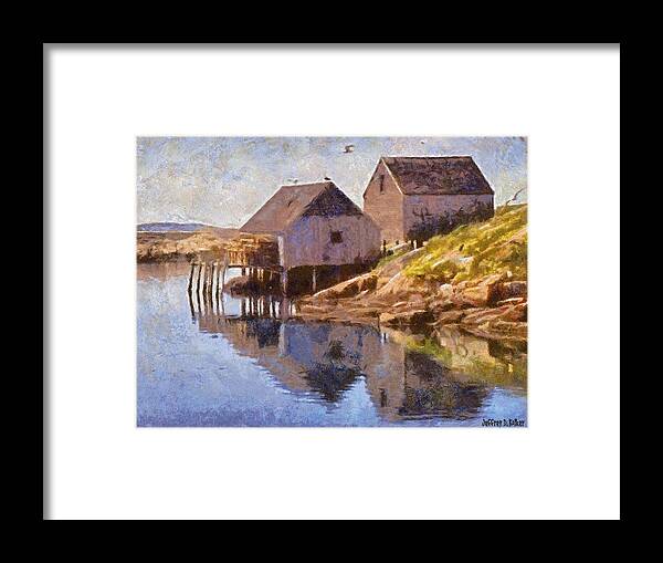 Canadian Framed Print featuring the painting Fishing Wharf by Jeffrey Kolker