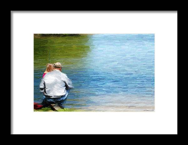 Fishing With Grandpa Prints Framed Print featuring the photograph Fishing with Grandpa by Lila Fisher-Wenzel
