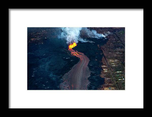 Fissure 8 Framed Print featuring the photograph Fissure 8 In Leilani Estates by Christopher Johnson