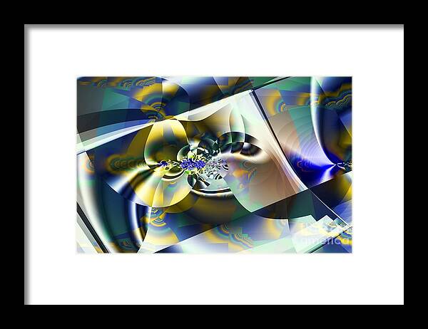 Shapes Framed Print featuring the digital art Fitted Shapes by Ron Bissett