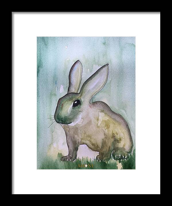 Hazel Framed Print featuring the painting Fiver-Rah by AHONU Aingeal Rose