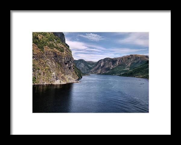 Aurlandsfjord Framed Print featuring the photograph Fjord by Jim Hill