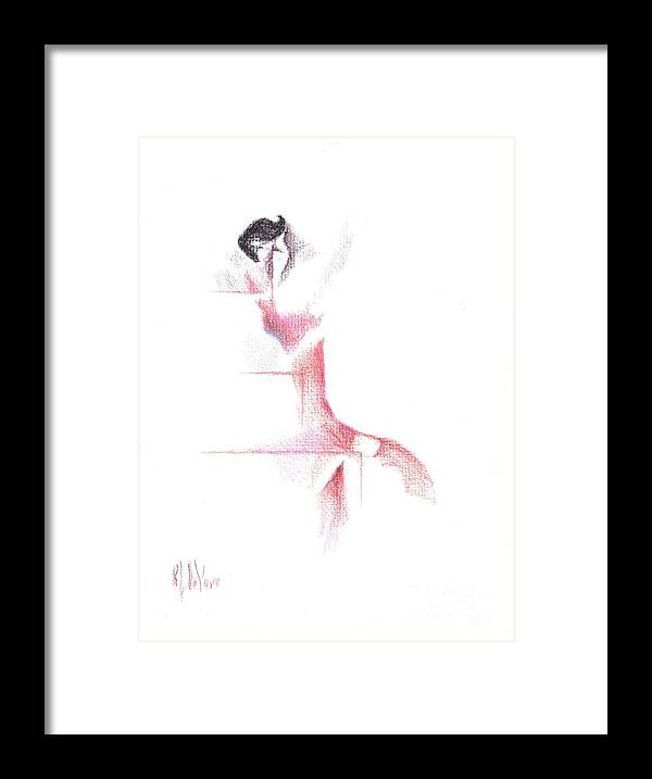 Flamenco Geometric Cc101 Framed Print featuring the painting Flamenco Geometric CC101 by Kip DeVore