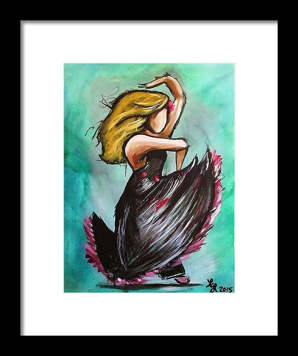Flamenco Framed Print featuring the painting Flamenco by Loretta Nash