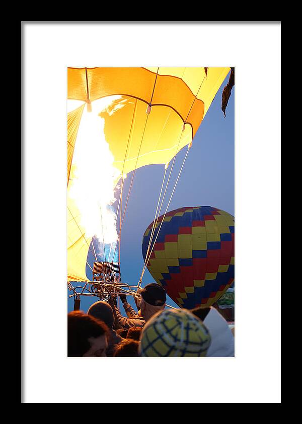 Hot Air Ballon Framed Print featuring the photograph Flames by Brooke Bowdren