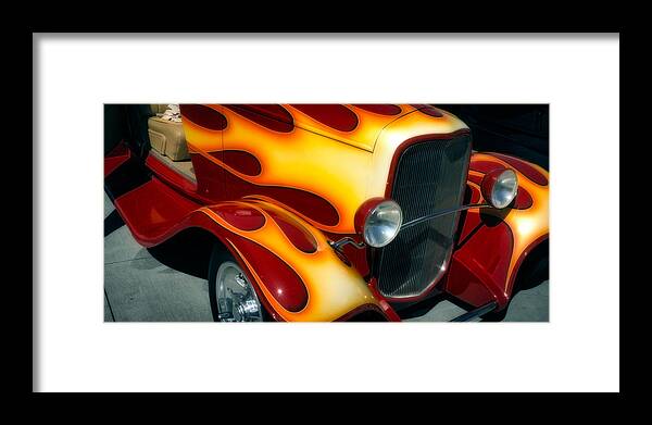 Classic Framed Print featuring the photograph Flaming Hot Rod by Michael Hope