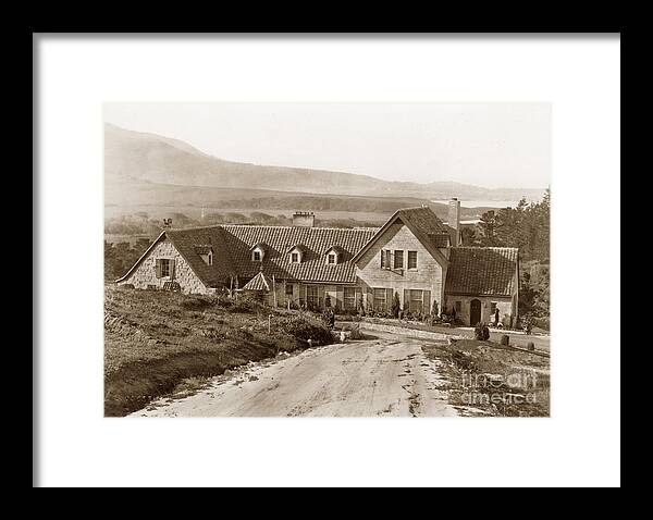 Flanders Framed Print featuring the photograph Flanders Mansion also known as Outlands, Carmel 1926 by Monterey County Historical Society