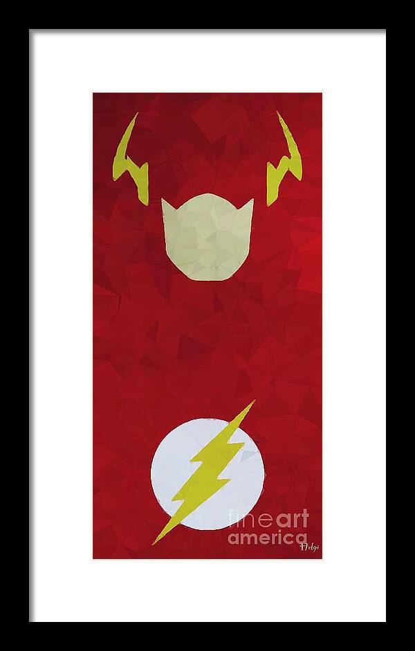 The Flash Framed Print featuring the digital art Flash by HELGE Art Gallery