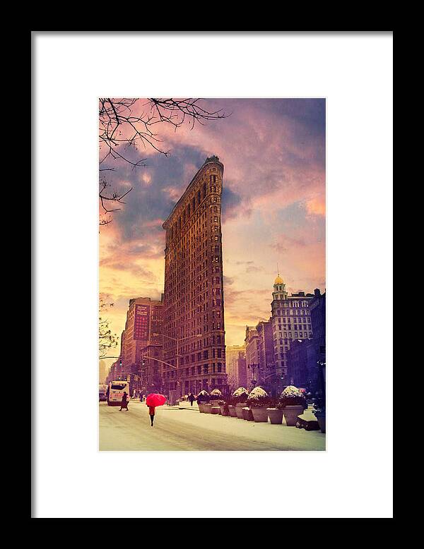 Flatiron Building Framed Print featuring the photograph Flatiron Winter by Jessica Jenney