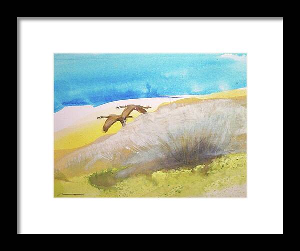 Water Outdoors Nature Travel Holidays Wildlife Landscape Framed Print featuring the painting Fleur La Nuit by Ed Heaton