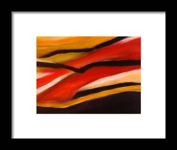 Abstract Color Framed Print featuring the painting Flight3 by Joseph Ferguson