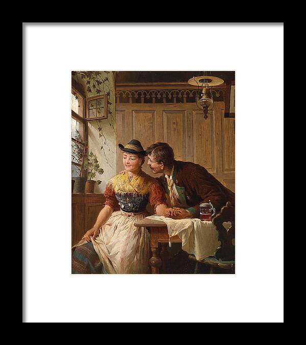 Peter Baumgartner Framed Print featuring the painting Flirtation by Peter Baumgartner