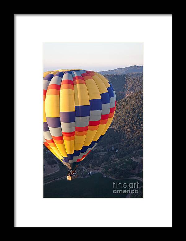Hot Air Balloon Framed Print featuring the photograph Floating Balloon by Ana V Ramirez
