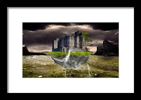 Castle Framed Print featuring the mixed media Floating Castle by Marvin Blaine