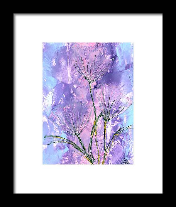 Flowers Framed Print featuring the painting Flora Haze by Heather Hennick