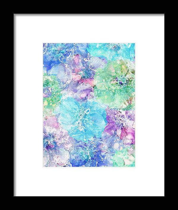 Painting Framed Print featuring the painting Floral Fantasy by Klara Acel