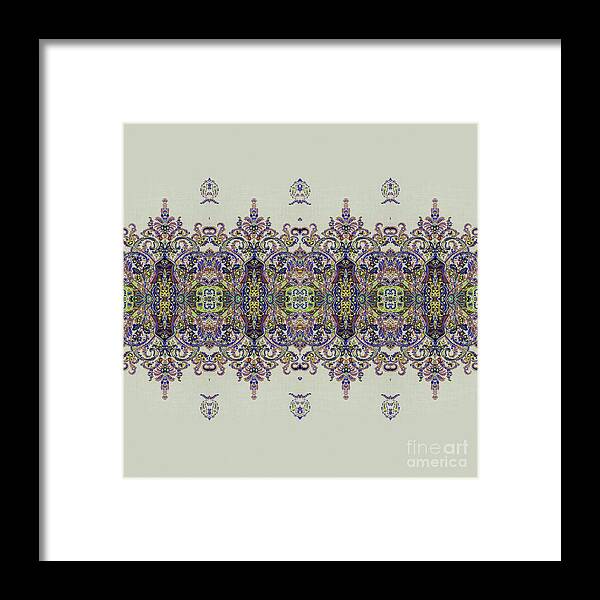  Framed Print featuring the painting Floral Pattern 456H by Gull G