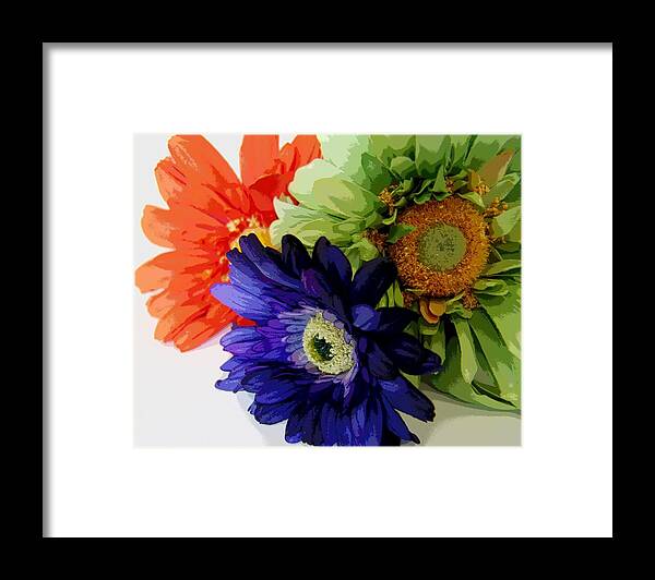Floral Framed Print featuring the photograph Floral X Three by Florene Welebny