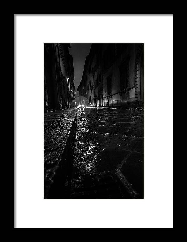 Edited Framed Print featuring the photograph Florence Nights by Sonny Marcyan