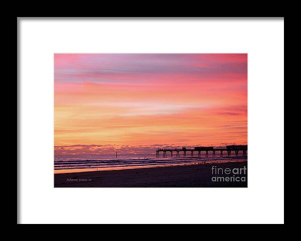 Sunrise Framed Print featuring the painting Florida Sunrise 1 10-25-16 by Julianne Felton