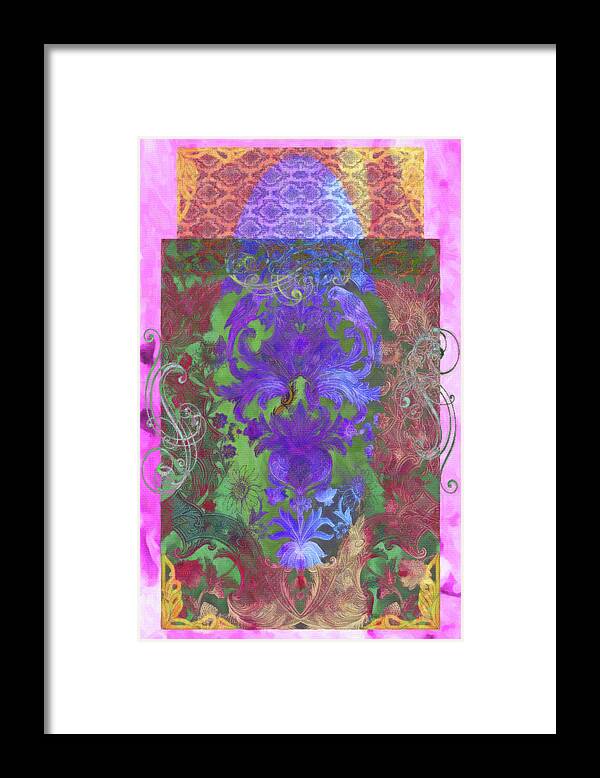 Design Framed Print featuring the mixed media Flourish 6 by Priscilla Huber