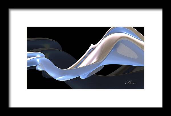 Flow Framed Print featuring the digital art Flow by Steven Lebron Langston