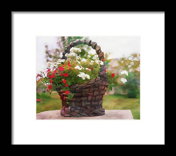 Aubrieta Deltoidea Framed Print featuring the photograph Flower Basket by Margie Wildblood