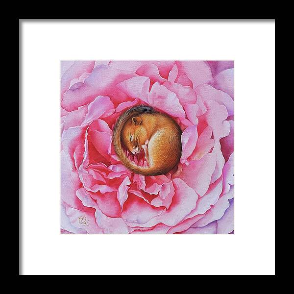 Rose Framed Print featuring the mixed media Flower dreams by Elena Kolotusha