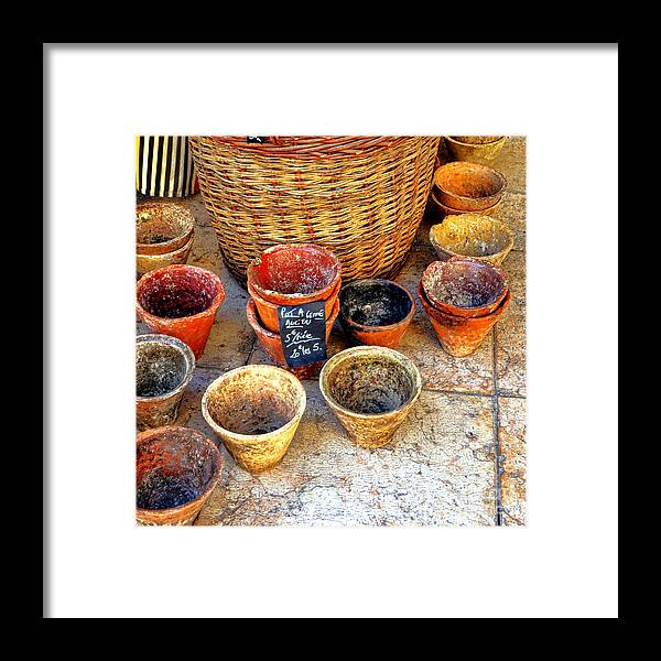 Provence Framed Print featuring the photograph Flower Pots in Provence by Olivier Le Queinec