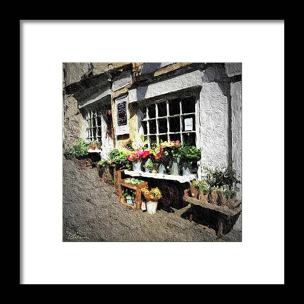 Bath Framed Print featuring the photograph Flower Shop In Bath England by Peggy Dietz