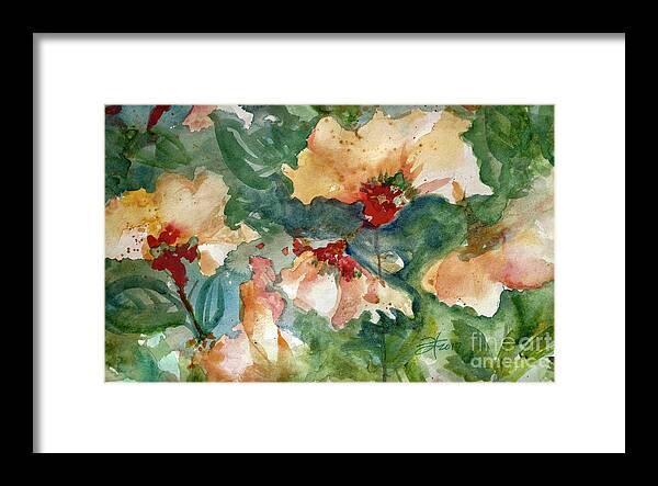 Floral Framed Print featuring the painting Flower Study 12 by Francelle Theriot