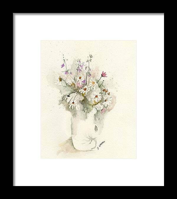 Pitcher Framed Print featuring the digital art Flower study twelve by Darren Cannell