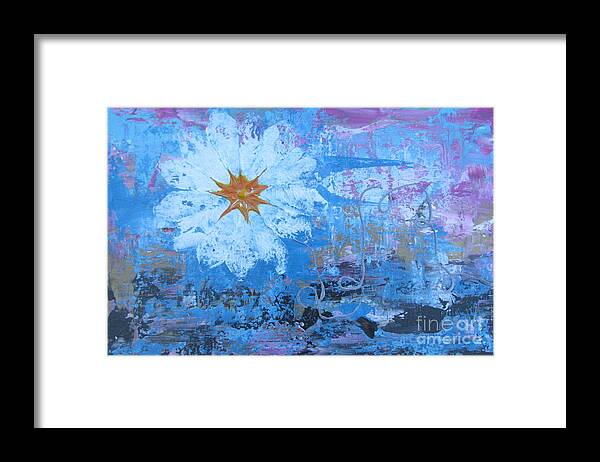 Land Framed Print featuring the painting Flowers 19 by Jacqueline Athmann